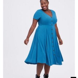 Midi Lenny Button-Front Dress